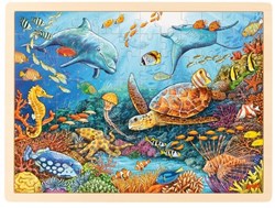 Goki puzzle in legno Great Barrier Reef - giocattolo educativo 96 pezzi