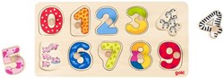 Goki puzzle in legno imparare a contare - giocattolo educativo per bambini piccoli