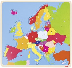 Goki puzzle in legno Europa giocattolo educativo geografia