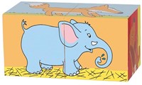 Goki puzzle cubi in legno animali - giocattolo educativo per bambini-2
