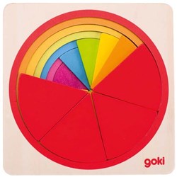 Goki puzzle in legno cerchio giocattolo educativo 21 pezzi