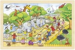 Goki puzzle in legno zoo - puzzle 24 pezzi legno FSC