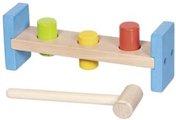 Goki panca da martellare in legno giocattolo - gioco educativo con martello per bambini