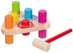 Goki panca martellante in legno giocattolo motricità colori arcobaleno