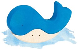 Goki blocchi puzzle in legno balena - giocattolo educativo FSC