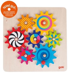 Goki puzzle ingranaggi in legno giocattolo educativo 8 pezzi motricità