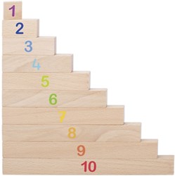 Goki righelli da calcolo giocattolo educativo in legno set 36 pezzi