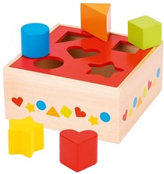 Goki scatola di smistamento in legno - giocattolo educativo imparare le forme