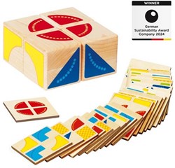 Goki gioco puzzle in legno cubo - giocattolo educativo per bambini