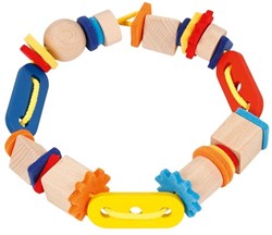 Goki gioco di infilatura colorato giocattolo educativo in legno multicolore