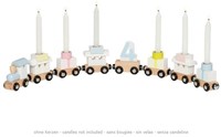 Goki trenino di compleanno in legno - giocattolo colorato per bambini