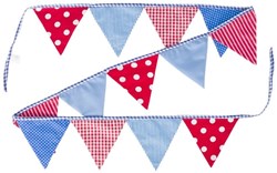 Goki bandierina di cotone blu-rossa per feste e decorazioni