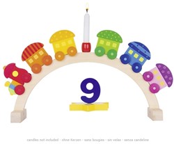 Goki Arco trenino compleanno, locomotiva con 5 carrozze