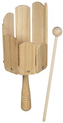 Goki tamburo a bastone in legno strumento musicale per bambini - giocattolo educativo