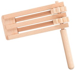 Goki ratchet doppia in legno - strumento musicale giocattolo per bambini
