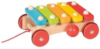 Goki Xilofono giocattolo musicale in legno con ruote per bambini-2
