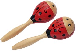 Goki maracas in legno - strumento musicale coccinella 17 cm
