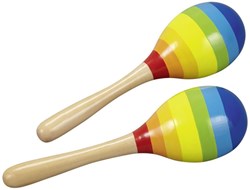 Goki maracas in legno strumento musicale giocattolo colorato 2 pezzi