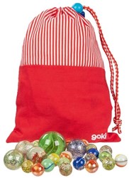 Goki biglie - biglie colorate da gioco in sacchetto 50 pezzi