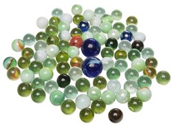 Goki biglie di vetro - giocattolo colorato in rete - 88 pezzi - gioco delle biglie