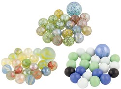 Goki set di biglie di vetro 21 pezzi giocattolo colorato per bambini
