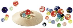 Goki gioco delle biglie in legno piatto con 31 biglie giocattolo classico
