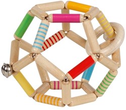 Goki palla motricità legno elastica giocattolo neonato a righe