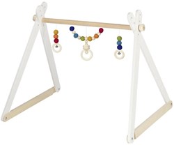 Goki baby gym giocattolo in legno arcobaleno - centro attività sensoriale