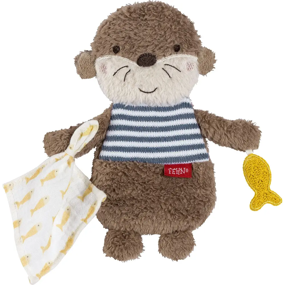 Fehn peluche lontra giocattolo per bebè - lontra sensoriale frusciante