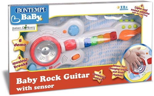 Bontempi chitarra elettronica giocattolo bianca per bambini - divertimento musicale-3