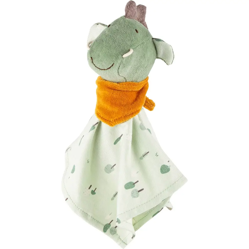 sigikid copertina coccolosa drago neonato verde arancione
