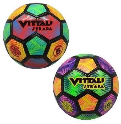 Pallone da calcio Strada misura 5 plastica verde rosso per bambini