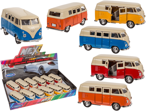 Out of the Blue auto giocattolo VW T1 bus 1963 pull-back 12 cm modello
