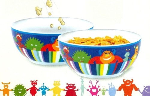 Moses ciotola colazione mostri - colorato set tavola bambini porcellana