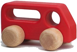 Ostheimer autobus giocattolo in legno rosso - giocattolo sostenibile