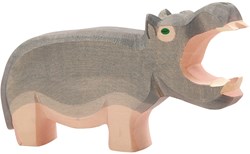 Ostheimer giocattolo ippopotamo bocca aperta - figura animale in legno