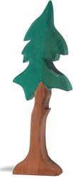 Ostheimer abete in legno lungo con tronco e supporto albero giocattolo