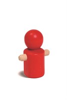 nic giocattolo in legno omino che cammina rosso figura legno