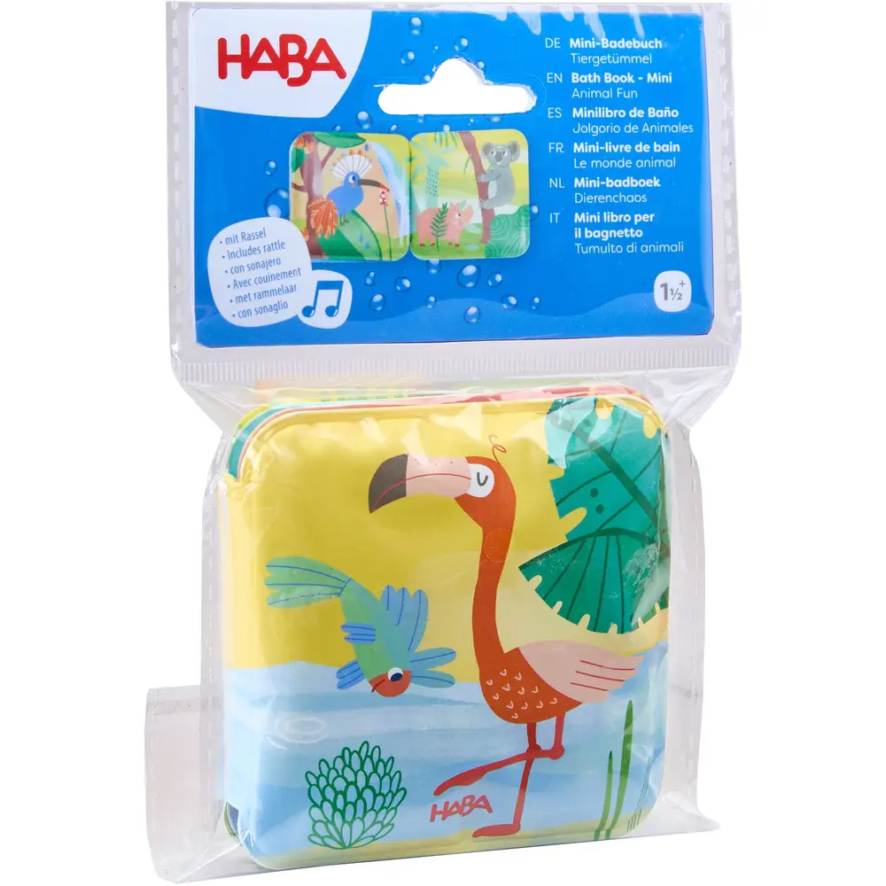 Haba libro da bagno animali giocattolo per bebè con sonaglio