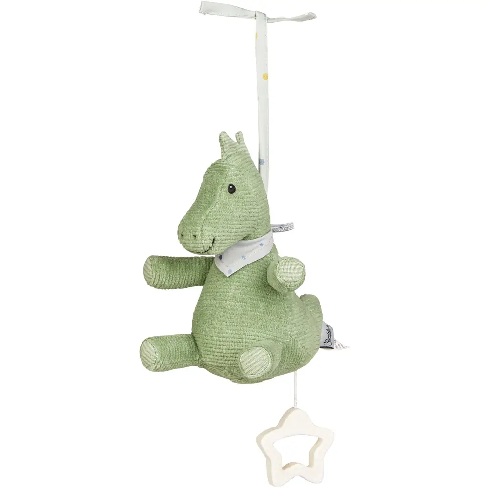 Sterntaler giocattolo musicale dinosauro Dino Rexi verde pietra baby