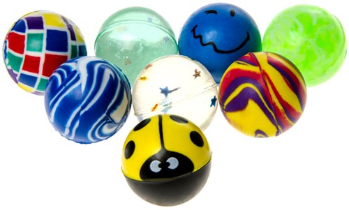 100 palline rimbalzanti mix 27 mm. 8620