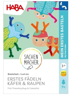 Haba set creativo - set di infilatura creativo insetti e bruchi per bambini-3