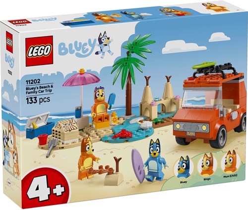 LEGO Bluey auto da spiaggia set di gioco - costruzioni creative per bambini