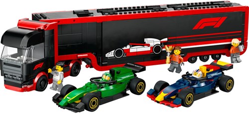 LEGO City 60445 F1 Truck Met Rb20 En Amr24 F1 Auto's-2