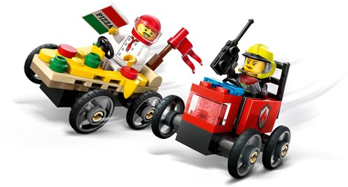 LEGO City Voertuigen Racepakket: Pizzawagen vs. Brandweer-3