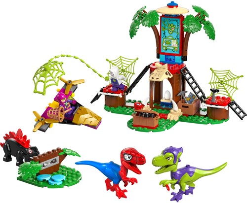 LEGO set di costruzione Spidey e Gobby battaglia raptor casa sull'albero 11200 dinosauro-2