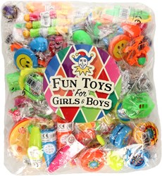 Set giocattoli regalini festa 100 pezzi pesca sorpresa bambini