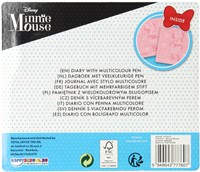Disney diario Minnie Mouse con lucchetto e penna multicolore - rosa A6-2