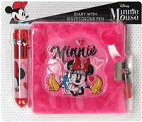 Disney diario Minnie Mouse con lucchetto e penna multicolore - rosa A6