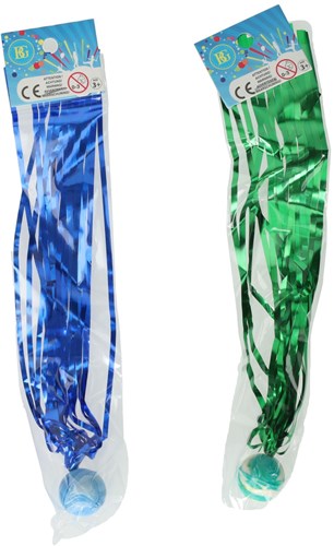 Lobbes palla rimbalzante giocattolo con frange - cometa colorata 28cm